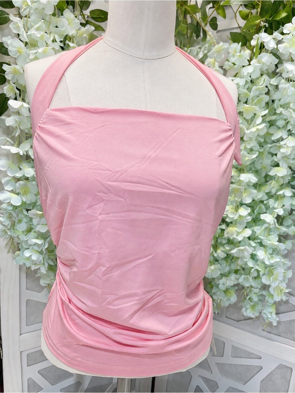 Source Unknown Pink Halter Bandeau Top